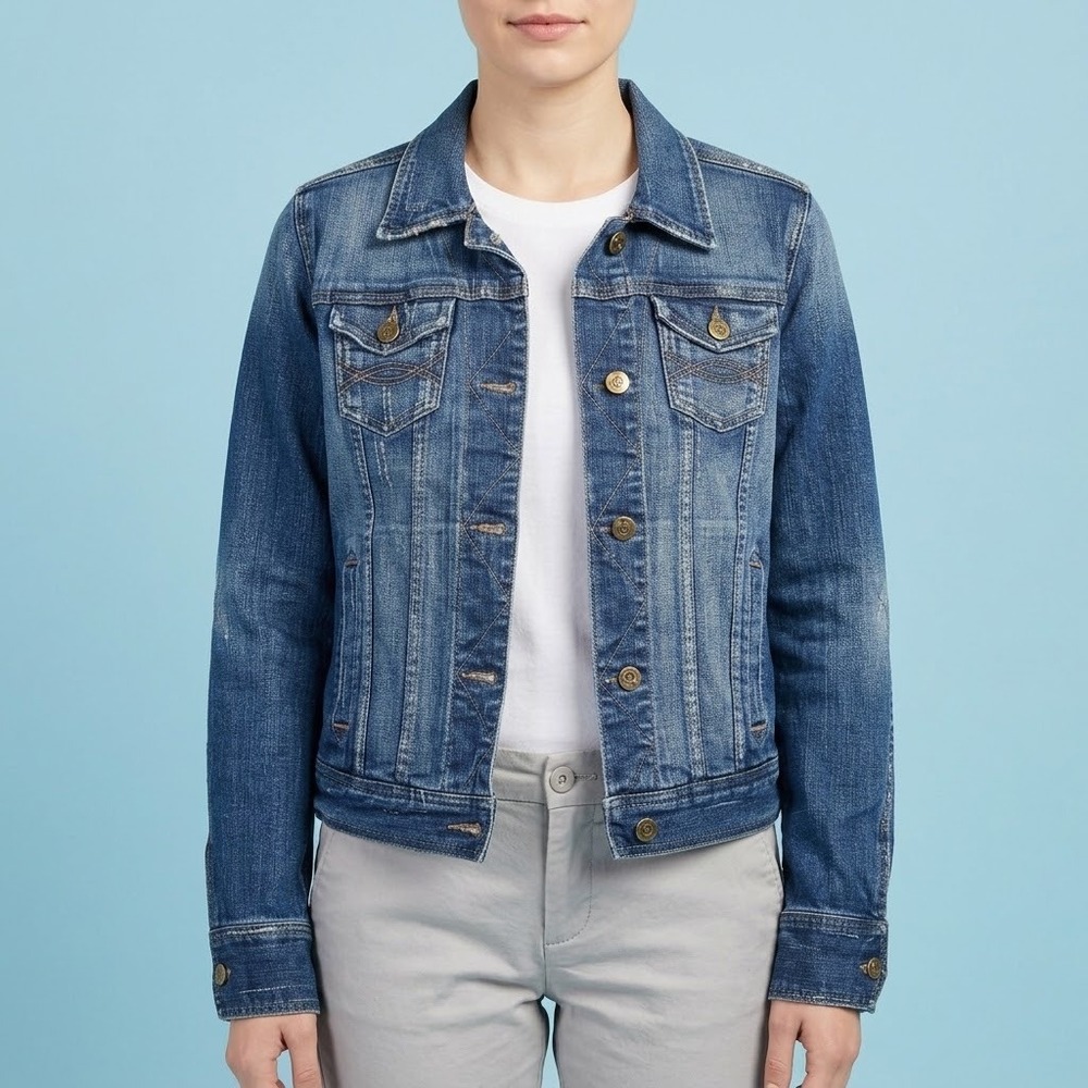 Walt Disney World Mickey Mouse 50th Anniversary Denim Jacket Women's S